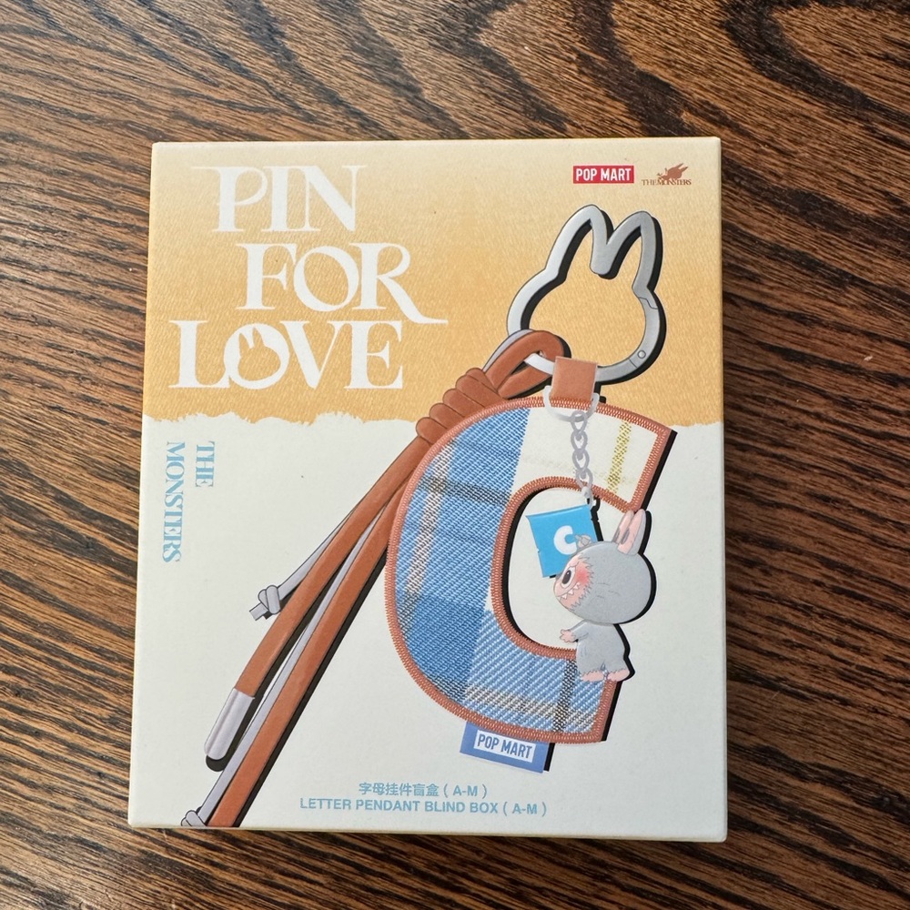 Letter F- NEW from pop mart- Pop Mart Pin for Love Pendant-